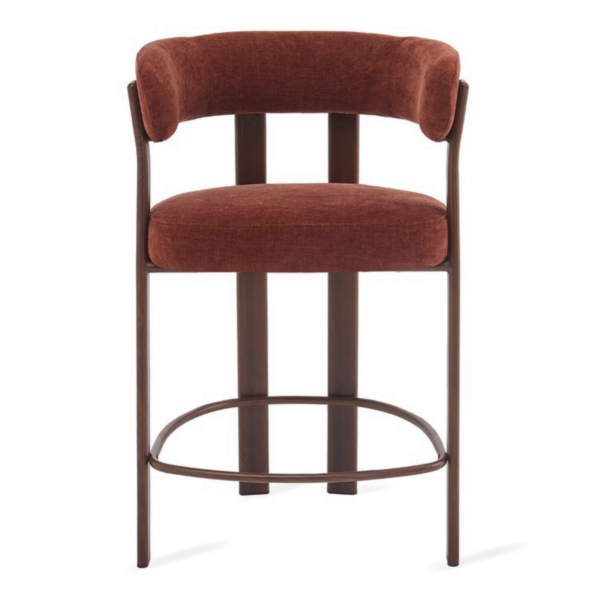 Barkruk Rose – Burgundy met Armleuning