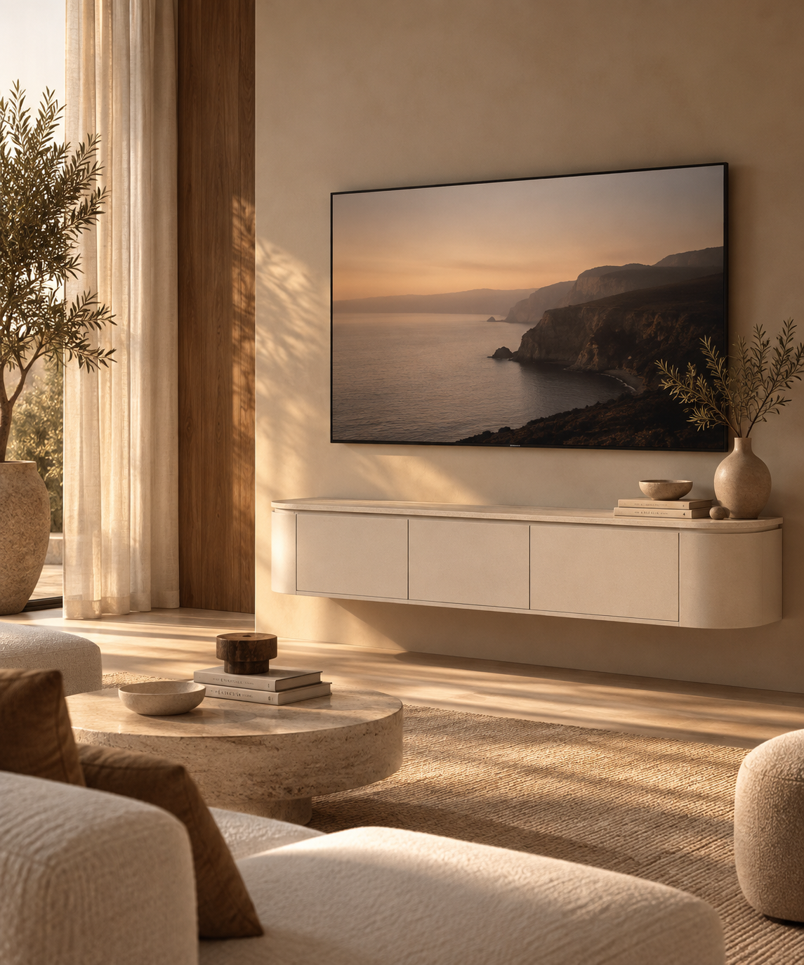 Tv meubel Excellent Sand | 160 cm | Handgemaakt