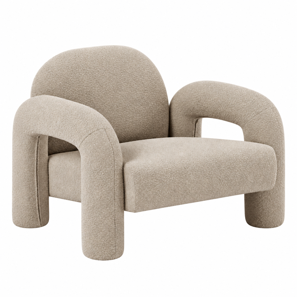 Fauteuil ELARA | Beige Bouclé