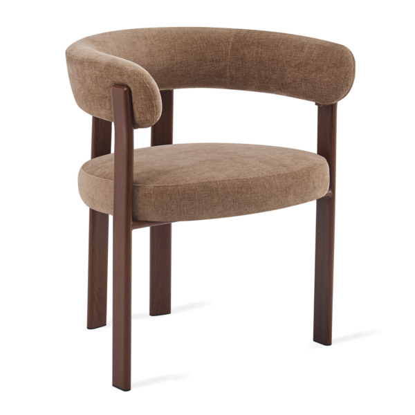 Eetkamerstoel Rose – Taupe met Armleuning