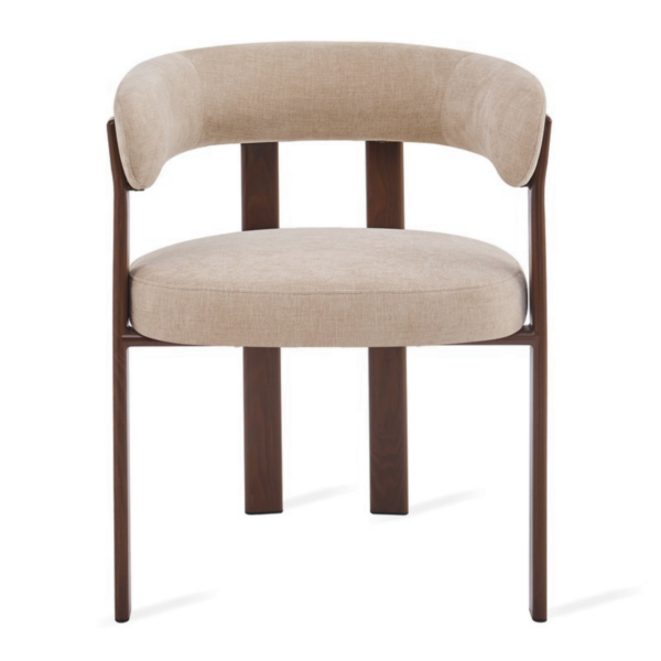 Eetkamerstoel Rose – Beige met Armleuning