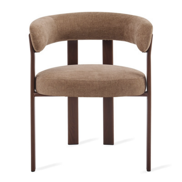 Eetkamerstoel Rose – Taupe met Armleuning