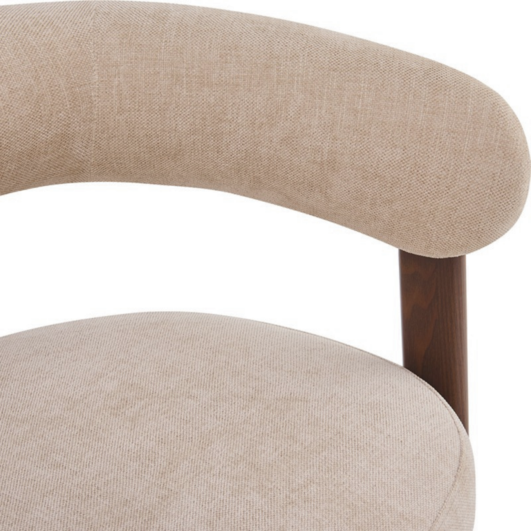 Eetkamerstoel Rose – Beige met Armleuning