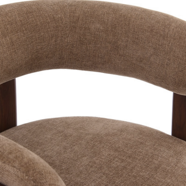 Eetkamerstoel Rose – Taupe met Armleuning