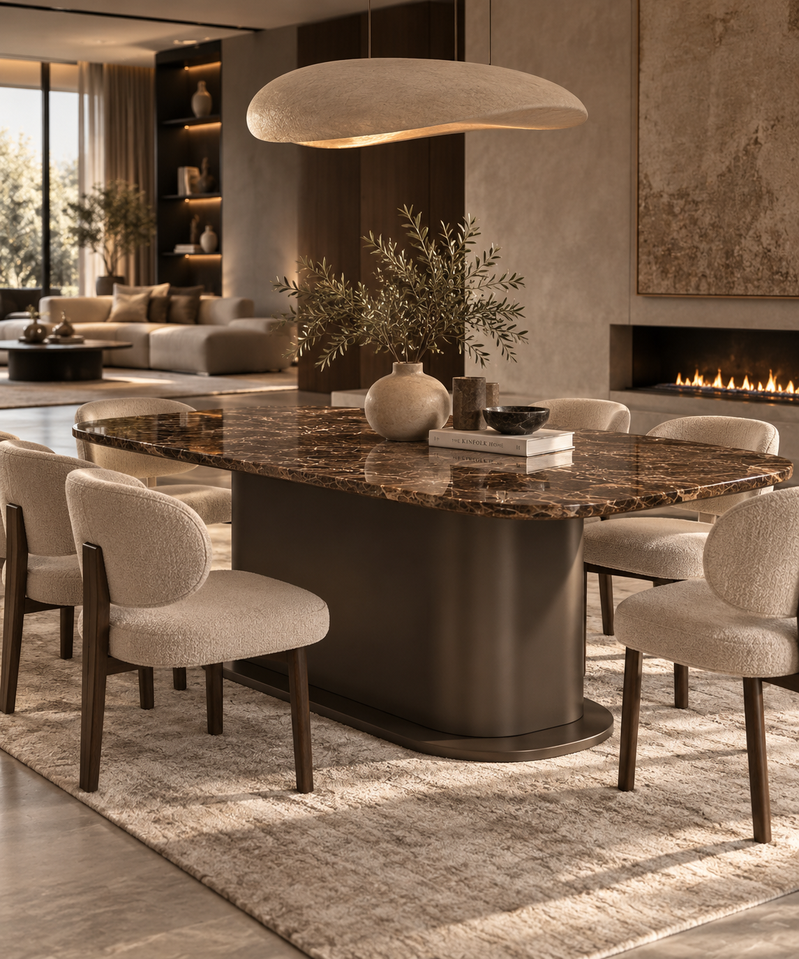 Aurelio 210 Eettafel – Marmer Brons