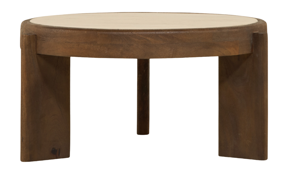 Siena Salontafel – Donkerbruin Mangohout Ø75 cm