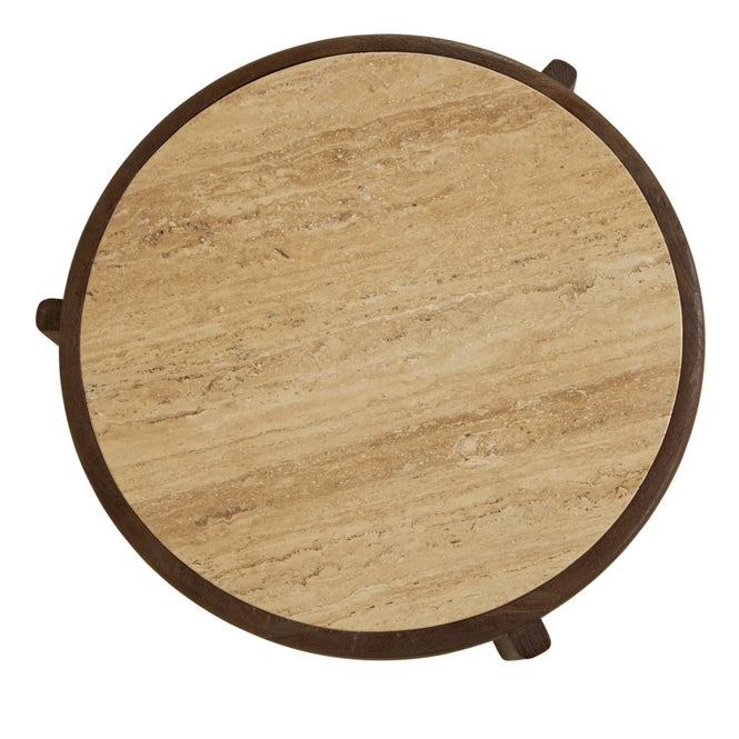 Siena Salontafel – Donkerbruin Mangohout Ø75 cm