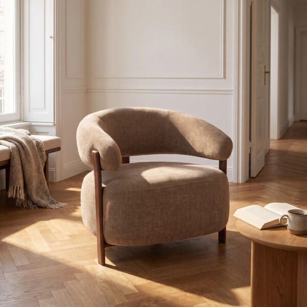 Fauteuil Rose – Taupe